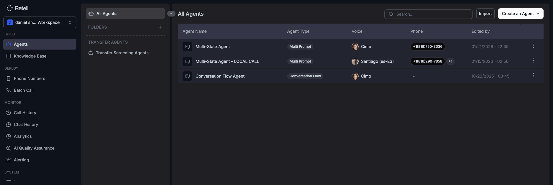 Retell AI Voice Agents — used by AKT for Digital Flo